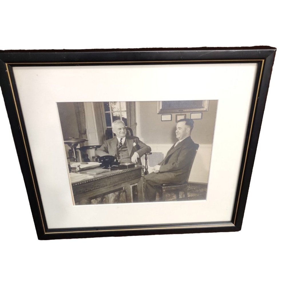 Vtg Gelatin Silver Black And White Print Photo Lets Have A Talk Silver Mirroring